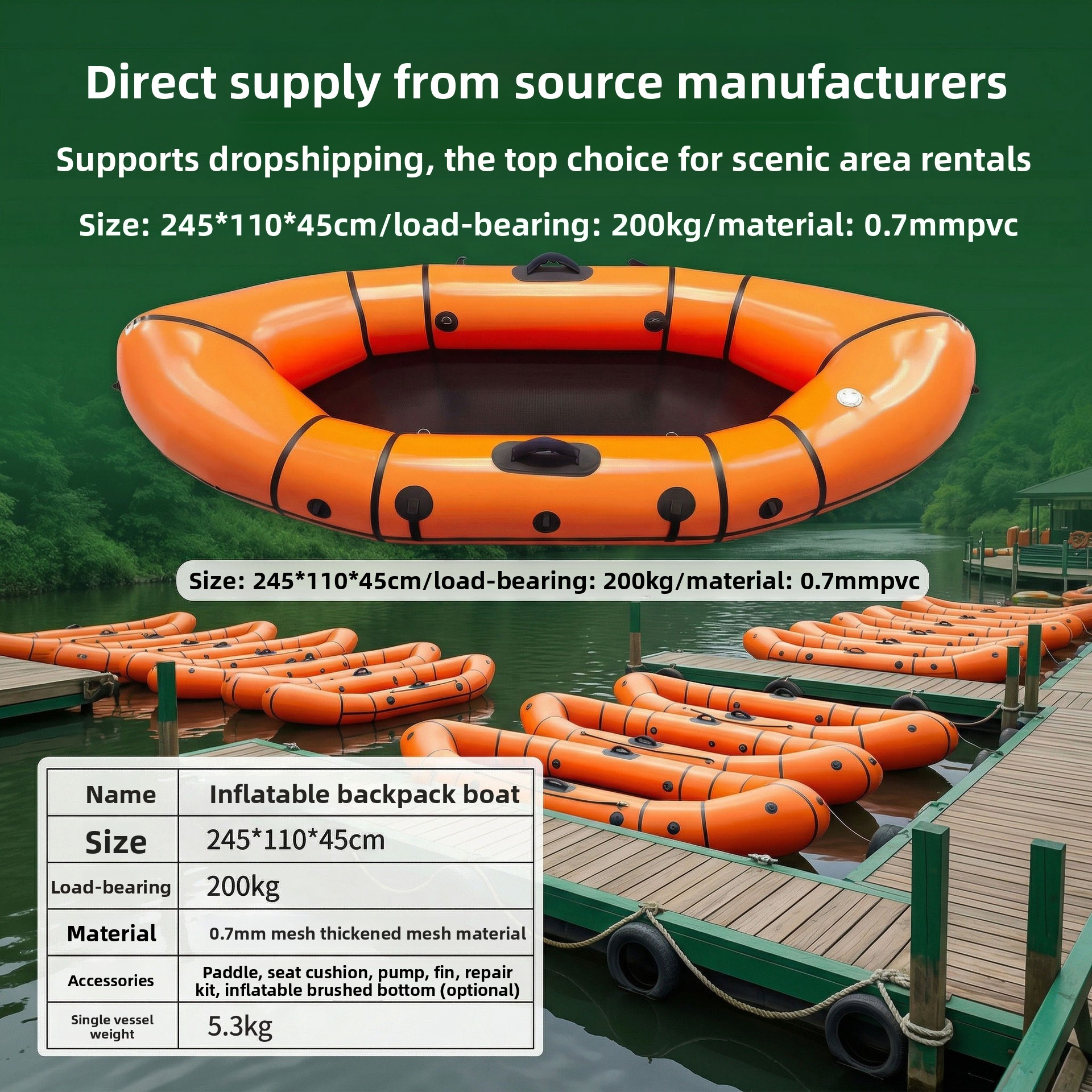 Inflatable Backpack Boat Singl - Fishing Kayak Inflatable ulasan dan harga