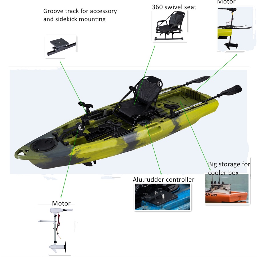 LSF Plastic Rowing Fishing Ele - Fishing Kayak Paddle ulasan dan harga